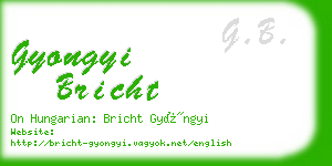 gyongyi bricht business card